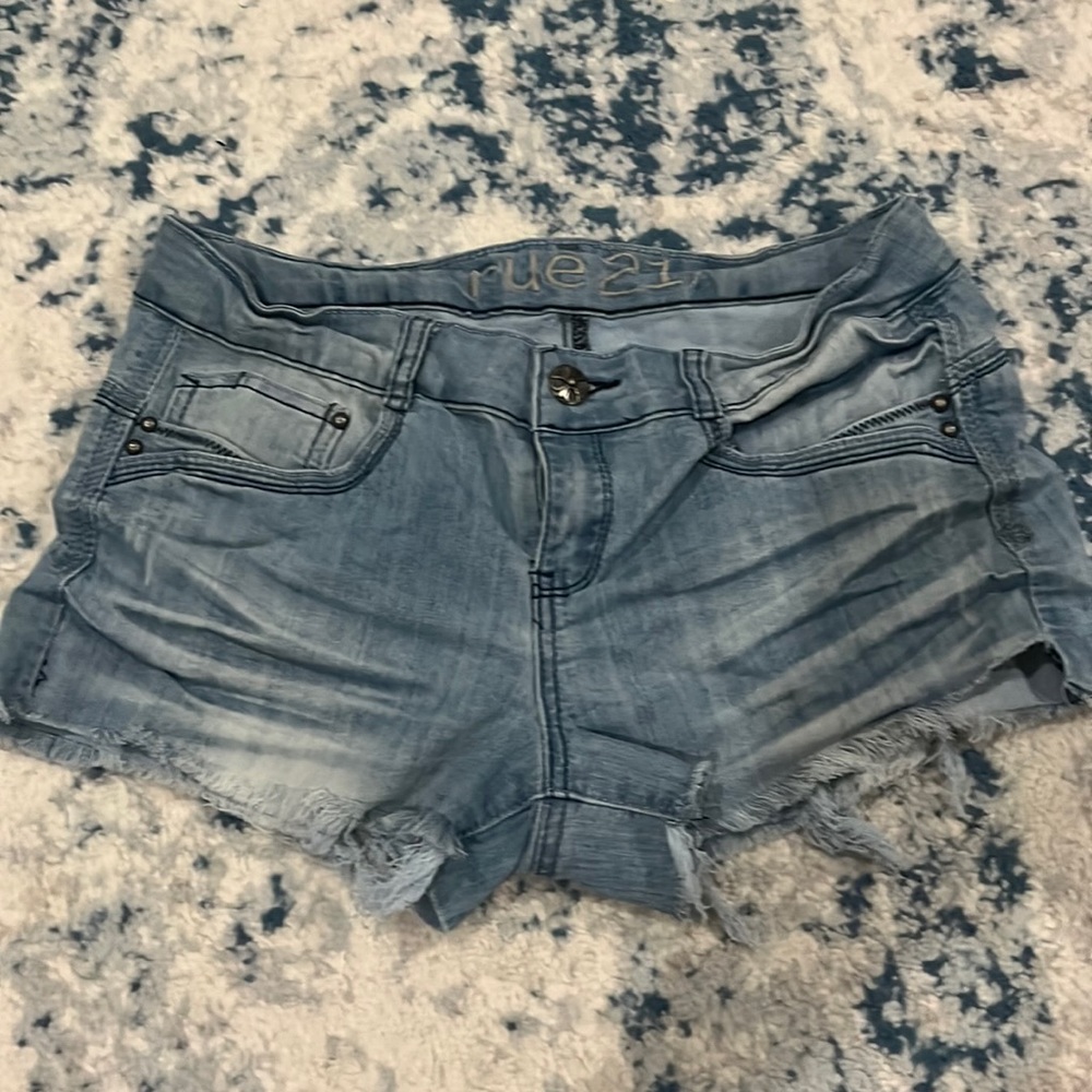 light wash shorts